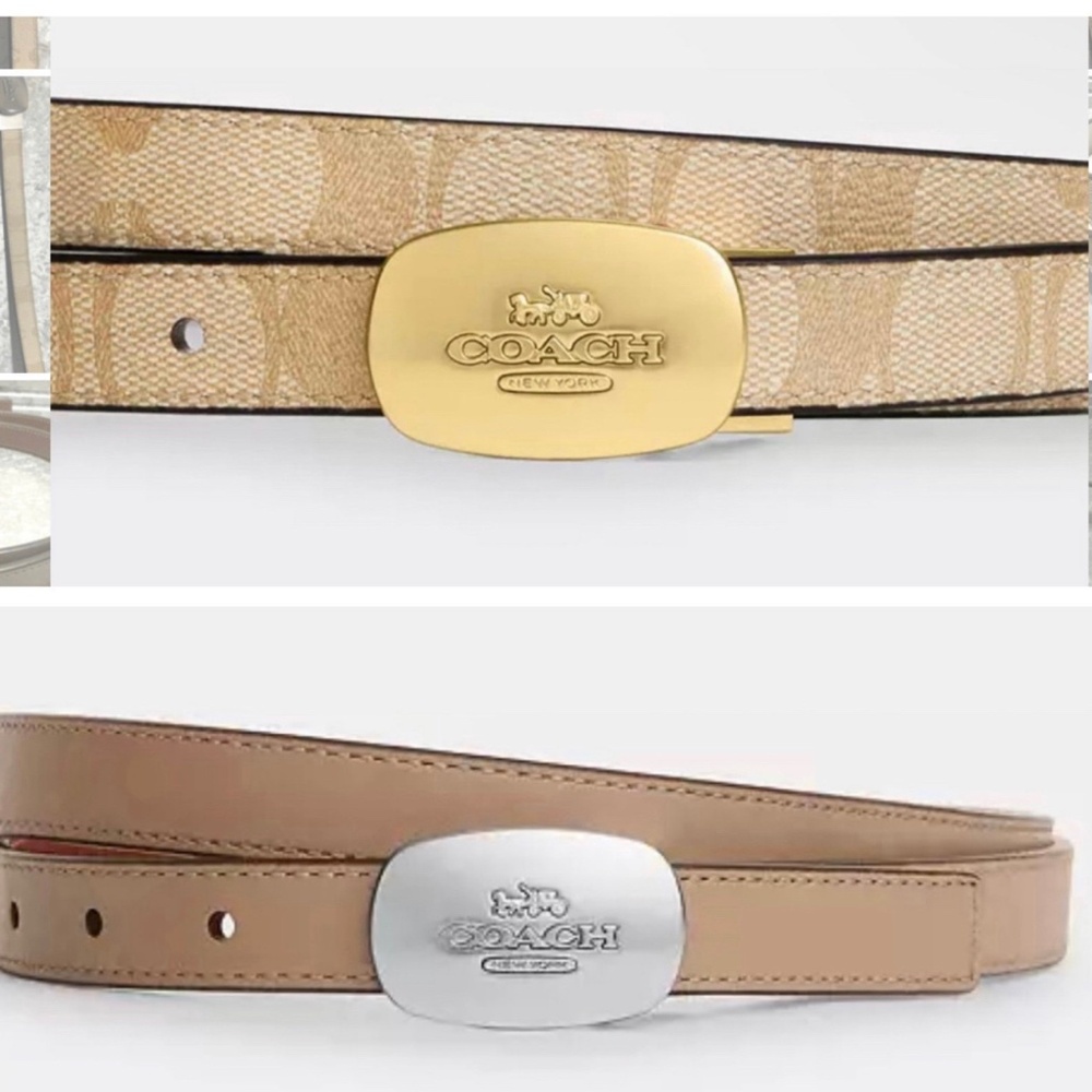 Authentic New Coach Belts w Interchangeable Buckles
